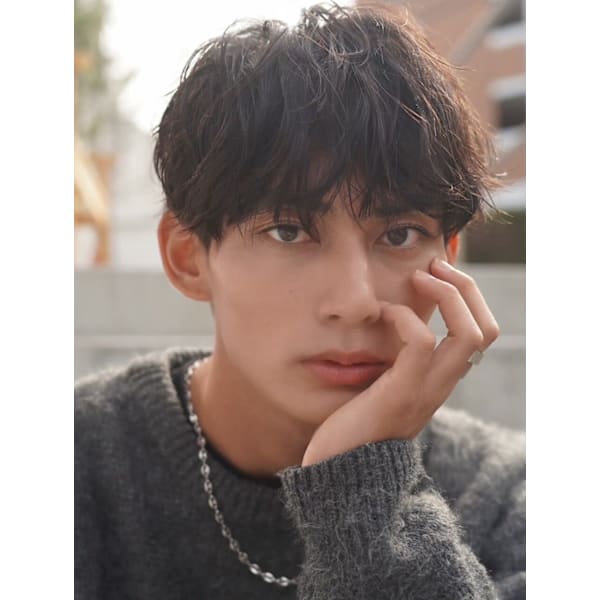 ★メンズカット＋カラー＋水パーマ+ナノバブルシャンプー付￥9500