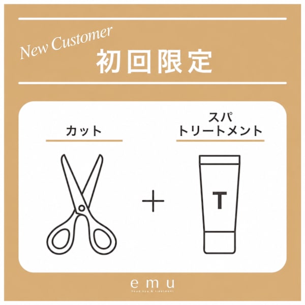 【初回限定】カット＋アロマスパ＋3stepトリートメント
