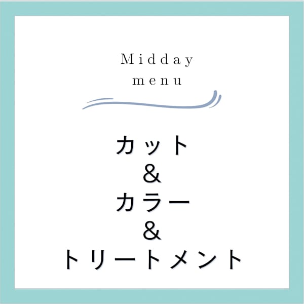 【★定番人気】カット+ベーシックカラー+トリートメント ¥13000
