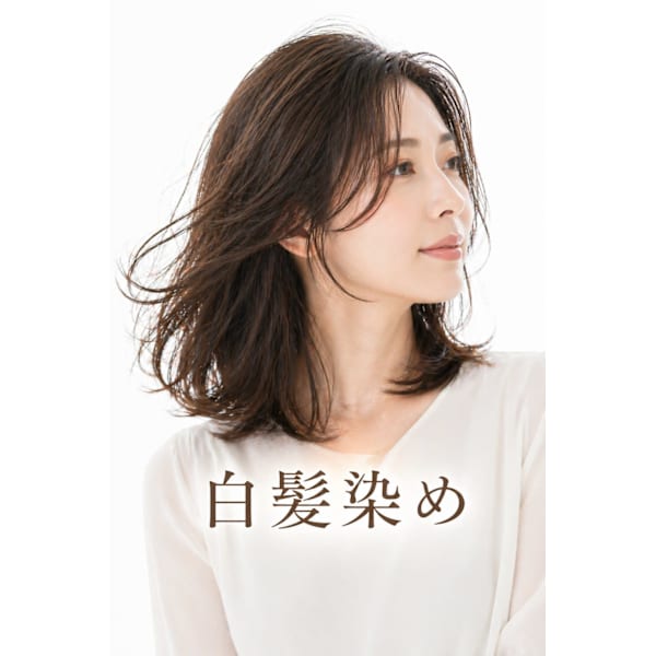 【秋の白髪ケア】低ダメージ白髪染め+カット ￥14,500