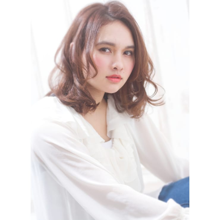 15春夏 イノセントカラー ミディアム デジタルパーマ Alice By Afloat アリスバイアフロート のヘアスタイル 美容院 美容室を予約するなら楽天ビューティ