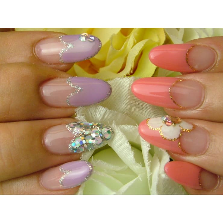 ハートフレンチ お花逆フレンチ Bi Grace Nail ビ グレイスネイル のネイルデザイン ネイル まつげサロンを予約するなら楽天ビューティ