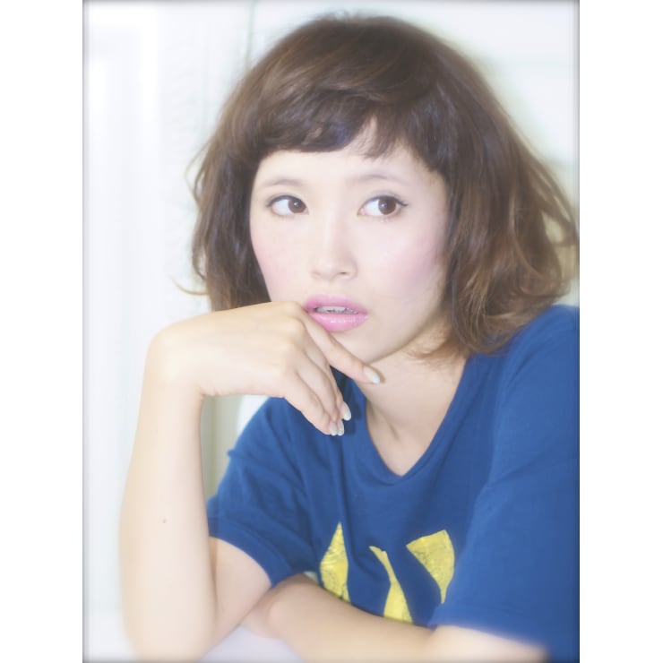 短め前髪ボブ 愛されラフかわなパーマ Mer By Puur メルバイピュール のヘアスタイル 美容院 美容室を予約するなら楽天ビューティ