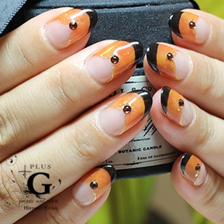 ハロウィンフレンチ Plusg プラスジー のネイルデザイン ネイル まつげサロンを予約するなら楽天ビューティ