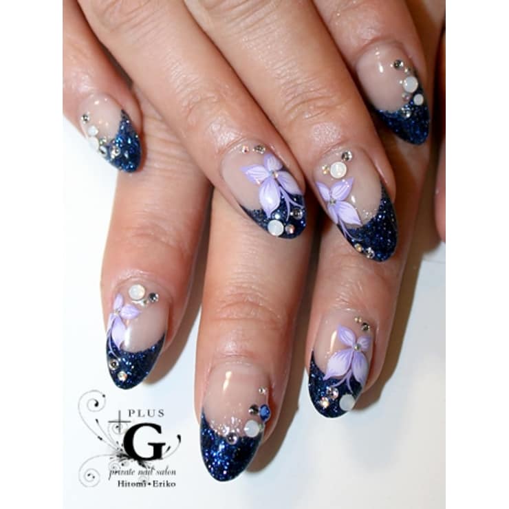 たまには和風に蝶ネイル Plusg プラスジー のネイルデザイン ネイル まつげサロンを予約するなら楽天ビューティ