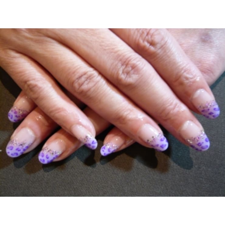 ヒョウ柄 紫 Bi Grace Nail ビ グレイスネイル のネイルデザイン ネイル まつげサロンを予約するなら楽天ビューティ