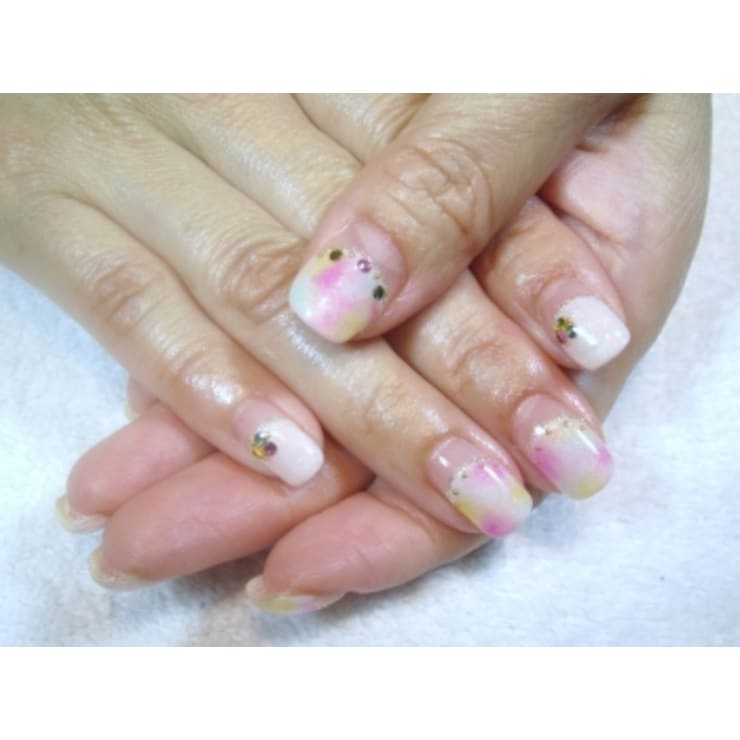 夏色タイダイ柄 Nail Salon Amule ネイルサロンアミュール のネイルデザイン ネイル まつげサロンを予約するなら楽天ビューティ