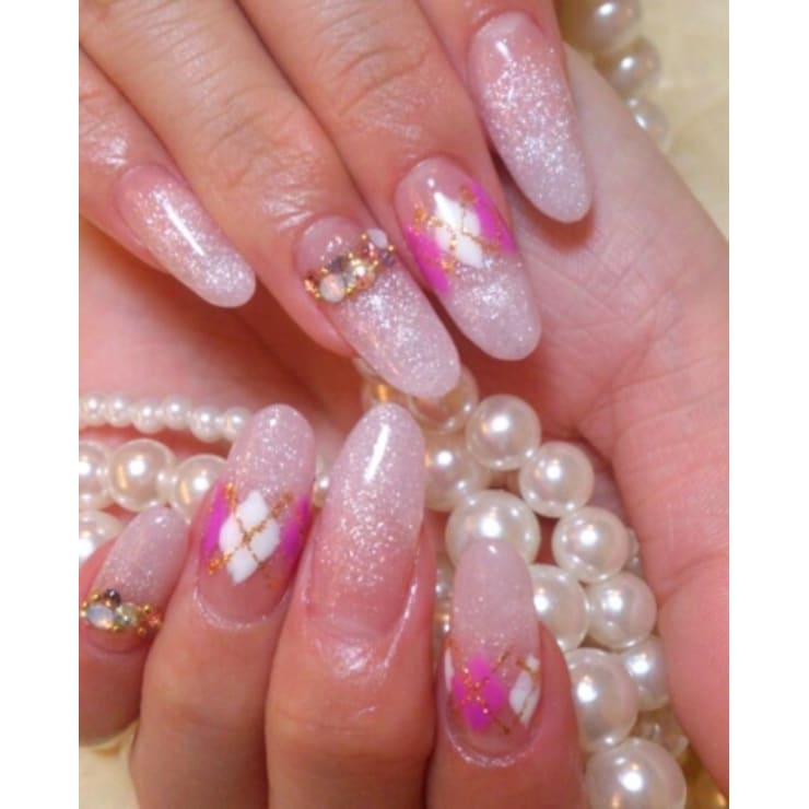 アーガイル柄ネイル Nailsalon ｃｈｅｒｉｓｈ ネイルサロン チェリッシュ のネイルデザイン ネイル まつげサロンを予約するなら楽天ビューティ