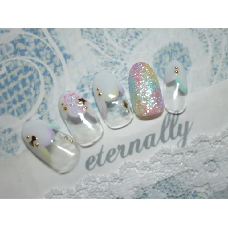 モコモコフレンチ シュガーネイル Eternally エターナリー のネイルデザイン ネイル まつげサロンを予約するなら楽天ビューティ