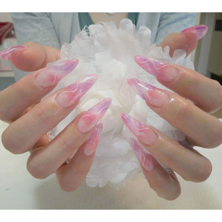 スカルプが得意☆】ラメグラデーション＋アート2本 ¥6,000 | M's nail