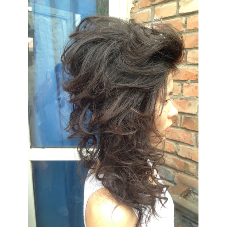 黒髪 暗い髪にも似合う無操作ルーズなセレブ風結婚式アレンジ Felicita Hair Design 緑地公園店 フェリシータ のヘアスタイル 美容院 美容室を予約するなら楽天ビューティ