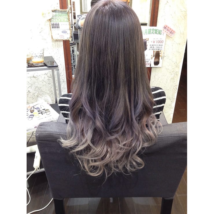ラベンダーアッシュグラデーション ゆるふわ巻 Felicita Hair Design 緑地公園店 フェリシータ のヘアスタイル 美容院 美容室を予約するなら楽天ビューティ
