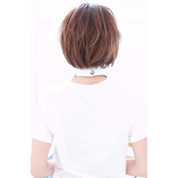 デジタルパーマでゆるふわエアリーショートボブ H 228 Alice By Afloat アリスバイアフロート のヘアスタイル 美容院 美容室を予約するなら楽天ビューティ