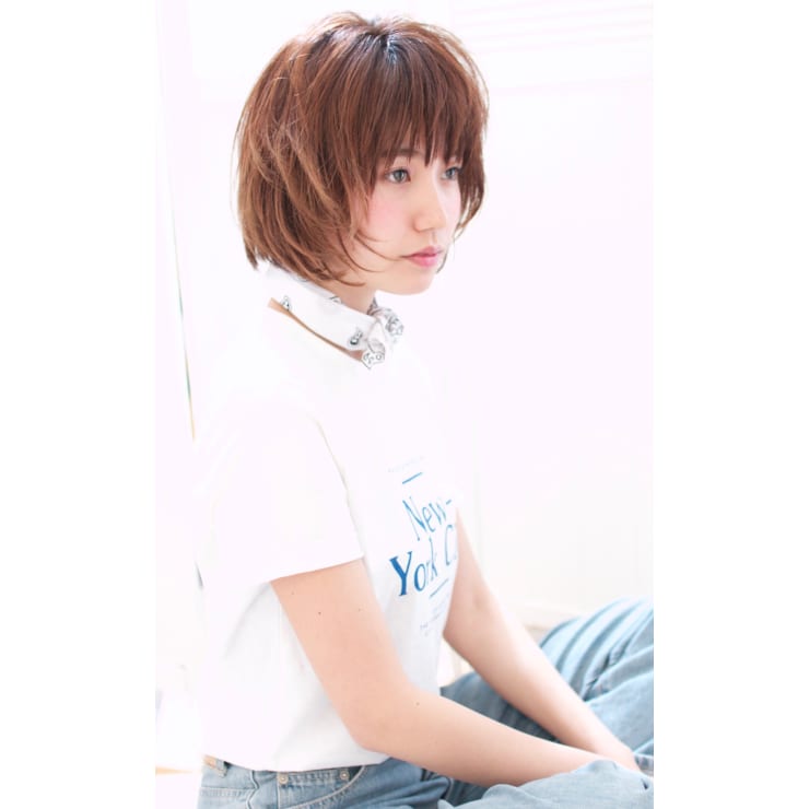 デジタルパーマでゆるふわエアリーショートボブ H 228 Alice By Afloat アリスバイアフロート のヘアスタイル 美容院 美容室を予約するなら楽天ビューティ