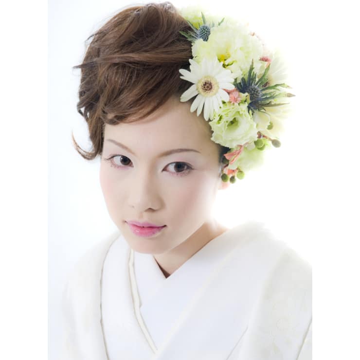白無垢ブライダルスタイル・フラワーエアリーボブ | Blooming Beauty