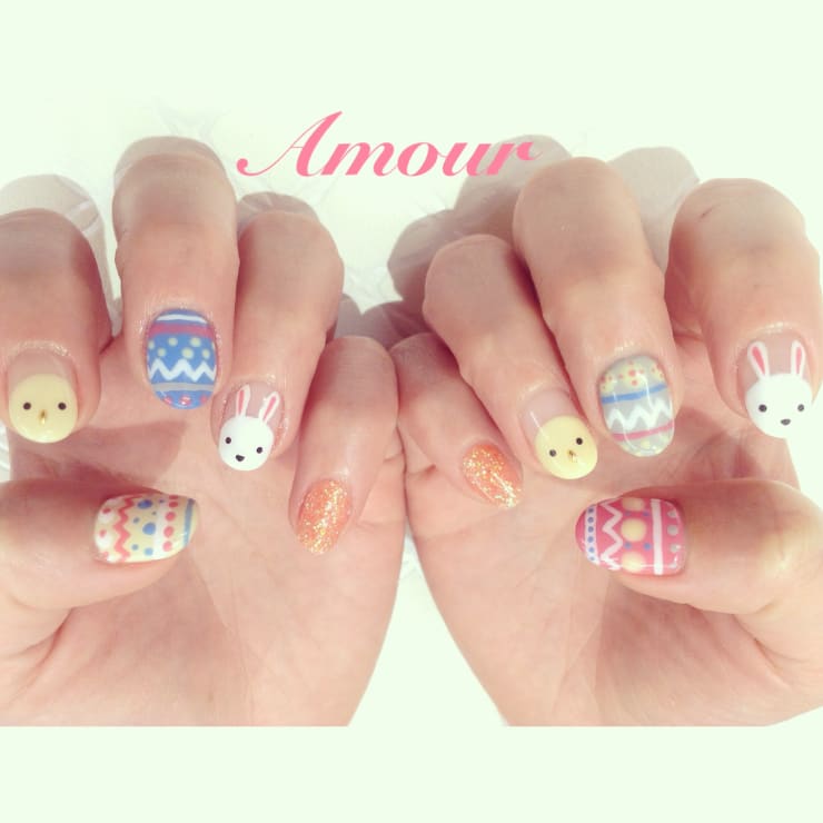 イースターネイル ネイルサロンａｍｏｕｒ 田町 ネイルサロンアムールタマチ のネイルデザイン ネイル まつげサロンを予約するなら楽天ビューティ