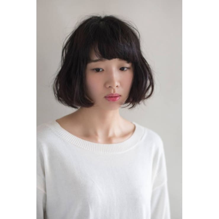 黒髪 あごラインのゆるふわボブ Keep Hair Design 自由が丘 キープ ヘアデザイン ジユウガオカ のヘアスタイル 美容院 美容室を予約するなら楽天ビューティ