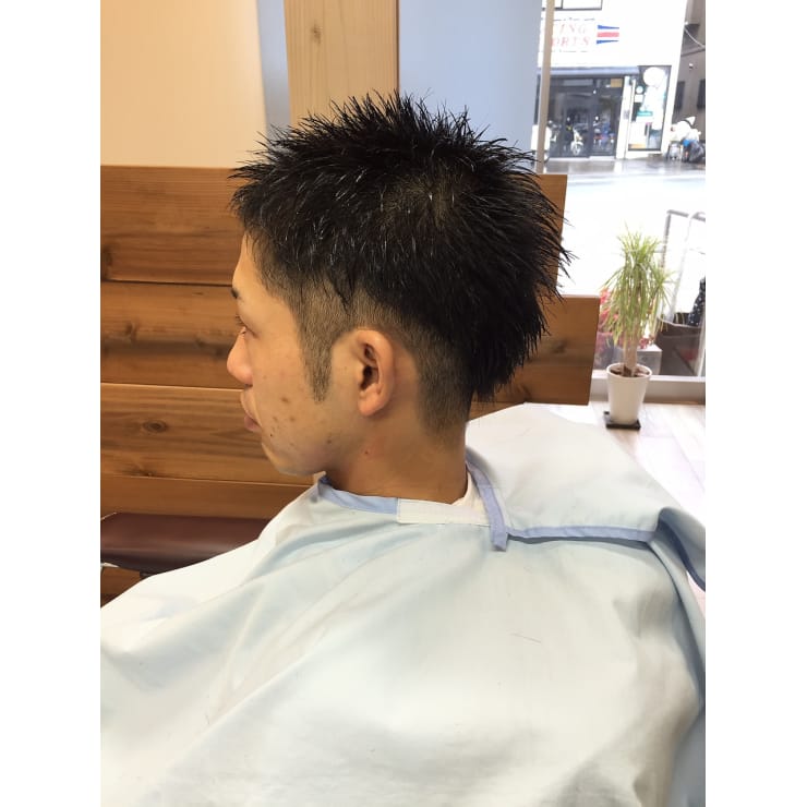 ベリーショート ツーブロック 七三分け 39 Ver Historia Hair Matsui ヒストリア のヘアスタイル 美容院 美容室を予約するなら楽天ビューティ