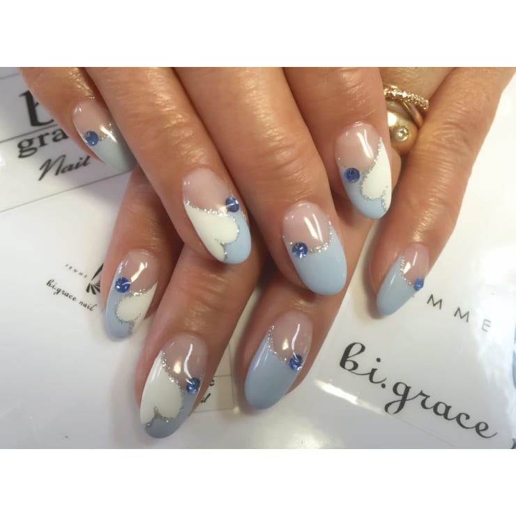 ハートフレンチネイル Bi Grace Nail ビ グレイスネイル のネイルデザイン ネイル まつげサロンを予約するなら楽天ビューティ