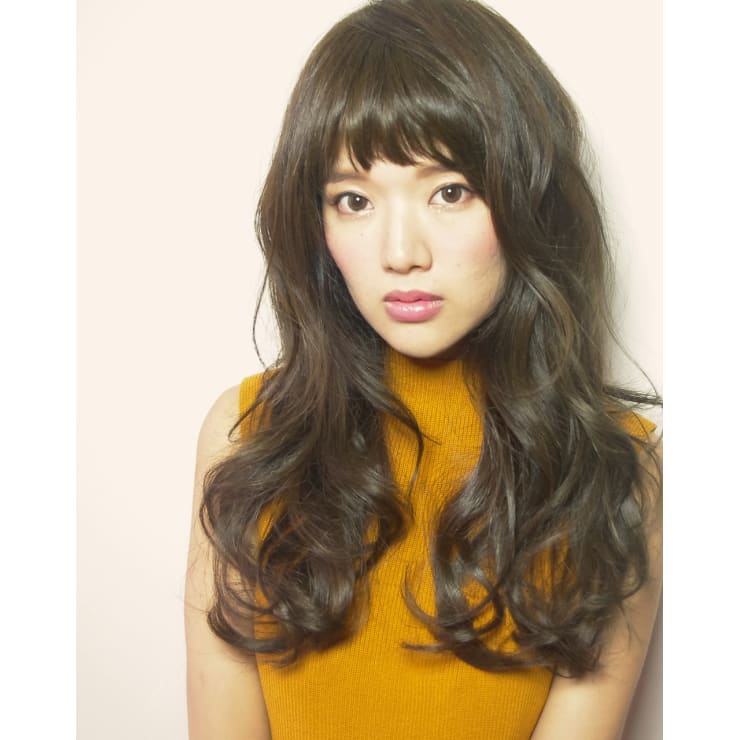 大人ショートバング ロングwave Dipty Moila ディプティモイラ のヘアスタイル 美容院 美容室を予約するなら楽天ビューティ