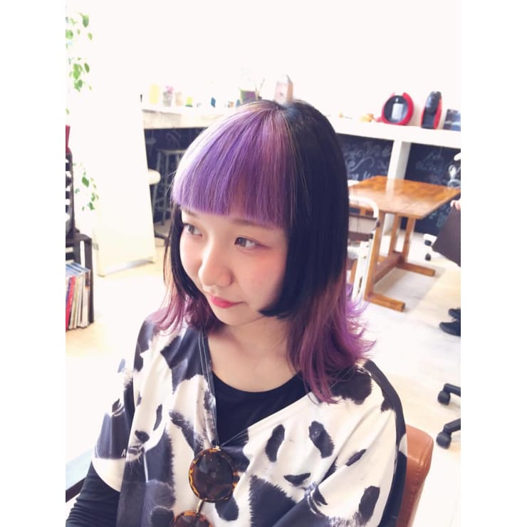 Liberty 奇抜なバイオレットカラー Liberty リバティ のヘアスタイル 美容院 美容室を予約するなら楽天ビューティ Liberty 奇抜なバイオレットカラー Liberty リバティ のヘアスタイル 美容院 美容室を予約するなら楽天ビューティ