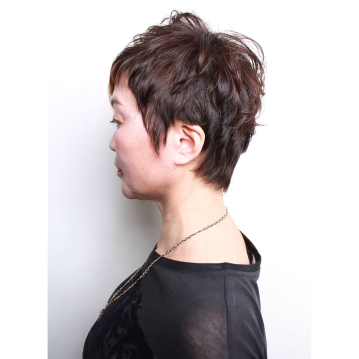 大竹しのぶ風アバンギャルドショートヘアー Beautrium 福岡 ビュートリアム のヘアスタイル 美容院 美容室を予約するなら楽天ビューティ