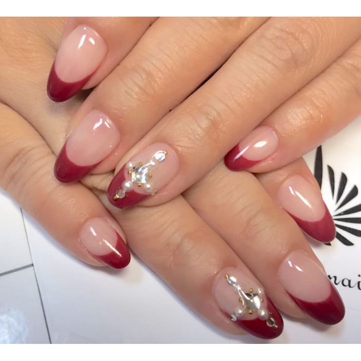 秋カラーフレンチネイル Bi Grace Nail ビ グレイスネイル のネイルデザイン ネイル まつげサロンを予約するなら楽天ビューティ