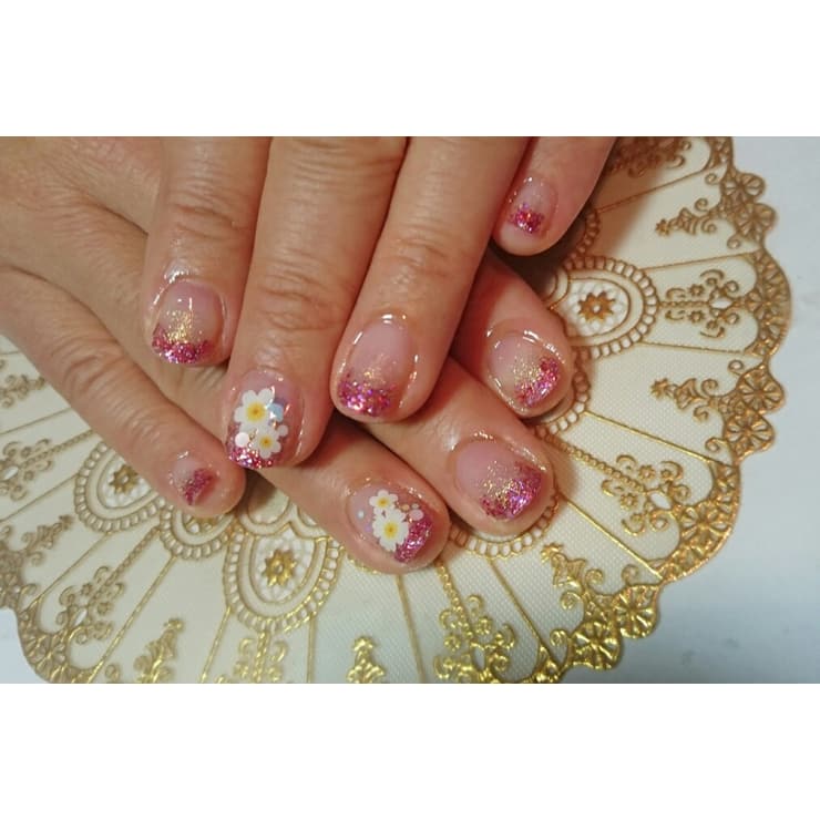 ラメ２色ミックス グラデーション Nail Salon Shandi ネイルサロンシャンディ のネイルデザイン ネイル まつげサロンを予約するなら楽天ビューティ
