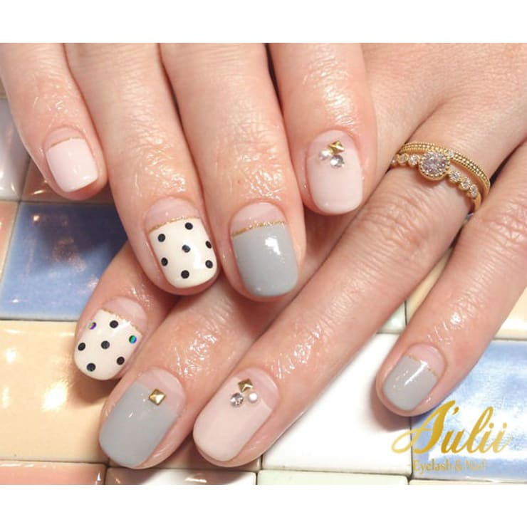 Cuteドットフレンチ A Ulii Nail アウリー のネイルデザイン ネイル まつげサロンを予約するなら楽天ビューティ Cuteドットフレンチ A Ulii Nail アウリー のネイルデザイン ネイル まつげサロンを予約するなら楽天ビューティ