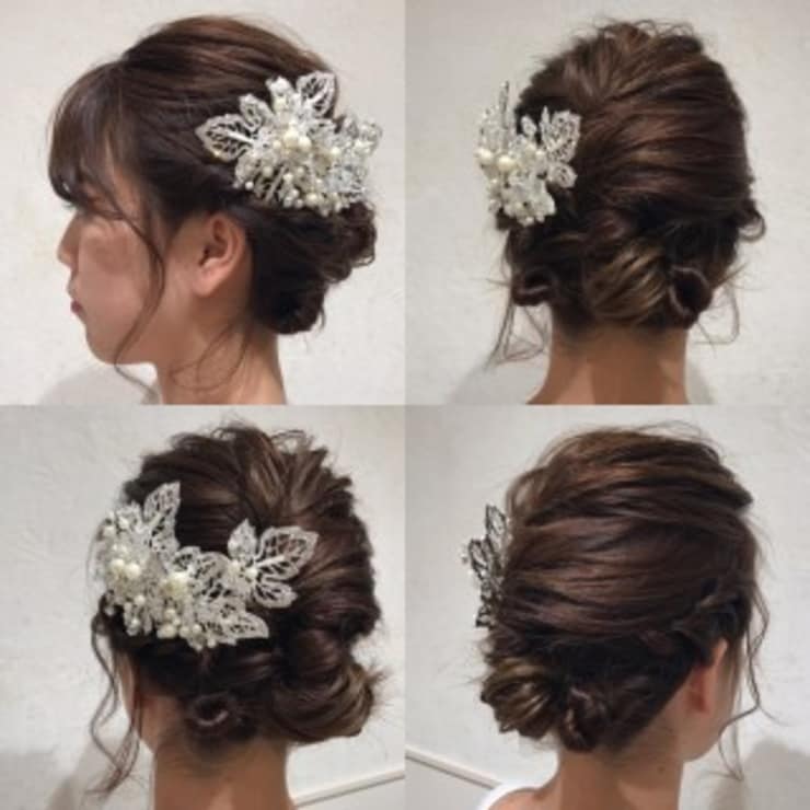夜会巻き風 ブライダルアップ Lina Beauty Garden リーナ ビューティーガーデン のヘアスタイル 美容院 美容室を予約するなら楽天ビューティ