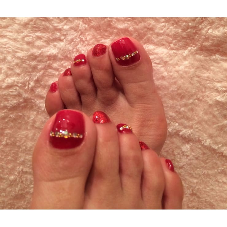 フットジェルワンカラー ストーン Nail Classy ネイルクラッシー のネイルデザイン ネイル まつげサロンを予約するなら楽天ビューティ