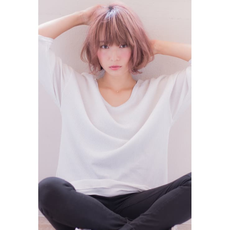 本田翼風ひし形ピンクバイオレットカラーボブ AKI-197 | ALICe