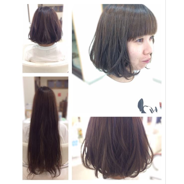超ロングからのイメチェン キュートボブ Hair Verde ヘアー ヴェルデ のヘアスタイル 美容院 美容室を予約するなら楽天ビューティ