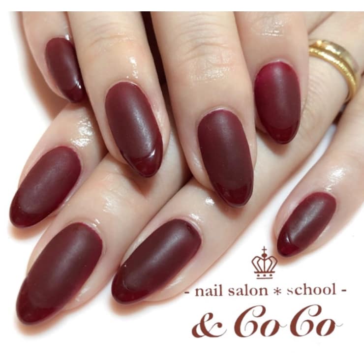 ツヤ マットフレンチ Nailsalon School Coco ネイルサロンスクールアンドココ のネイルデザイン ネイル まつげサロンを予約するなら楽天ビューティ