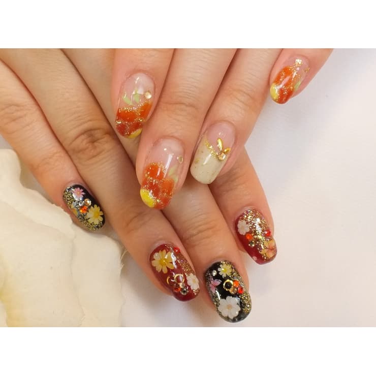 和柄ネイル カラフルネイルサロン 仙台国際ホテル店 カラフルネイルサロン のネイルデザイン ネイル まつげサロンを予約するなら楽天ビューティ