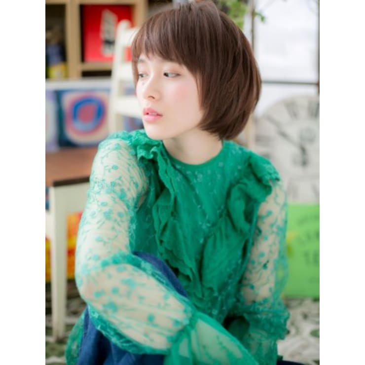 大人かわい韓国風オン眉ショートマッシュツヤ髪小顔ミニボブ Cover Hair Bliss 川口東口駅前店 カバーヘアブリス カワグチヒガシグチエキマエテン のヘアスタイル 美容院 美容室を予約するなら楽天ビューティ