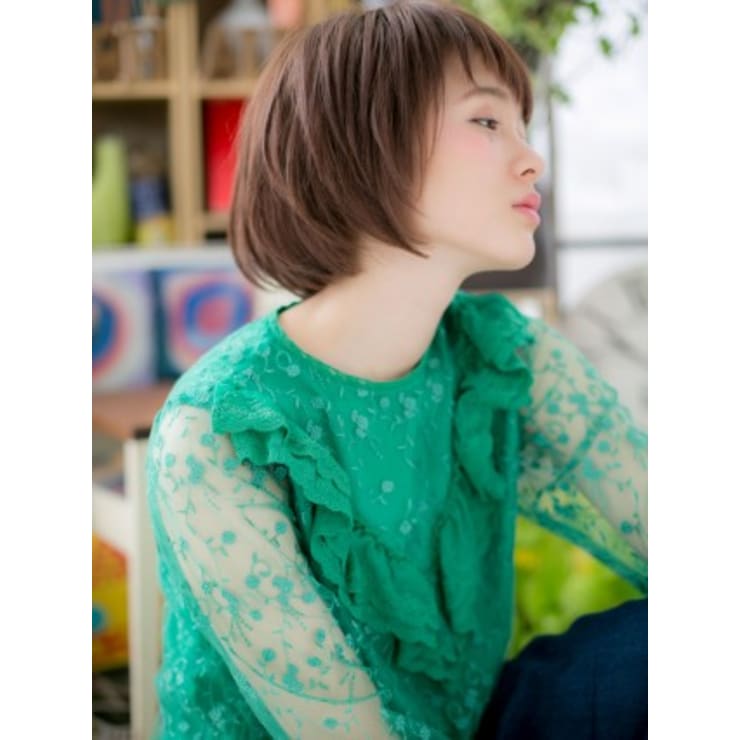 大人かわい韓国風オン眉ショートマッシュツヤ髪小顔ミニボブ Cover Hair Bliss 川口東口駅前店 カバーヘアブリス カワグチヒガシグチエキマエテン のヘアスタイル 美容院 美容室を予約するなら楽天ビューティ