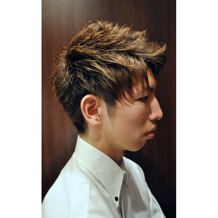 芸能人風アップバングショート 理容室 銀座 メンズ シ ヒロ銀座ヘアーサロン 銀座一丁目中央通り店 ヒロギンザヘアー サロンギンザイッチョウメチュウオウドオリテン のヘアスタイル 美容院 美容室を予約するなら楽天ビューティ