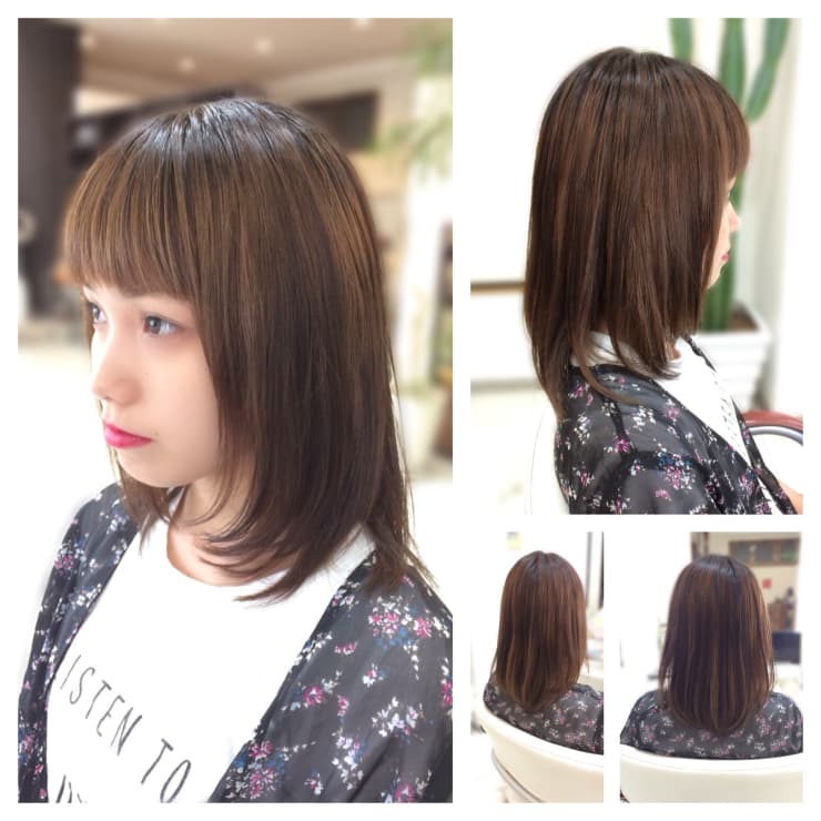 サラサラナチュラルストレート 顔まわりにレイヤー Hair Verde ヘアー ヴェルデ のヘアスタイル 美容院 美容室を予約するなら楽天ビューティ