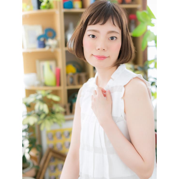オン眉が個性的 アシンメトリー前下がりボブ Cover Hair Spa Bliss 浦和西口店 カバーヘア アンド スパブリス ウラワニシグチテン のヘアスタイル 美容院 美容室を予約するなら楽天ビューティ