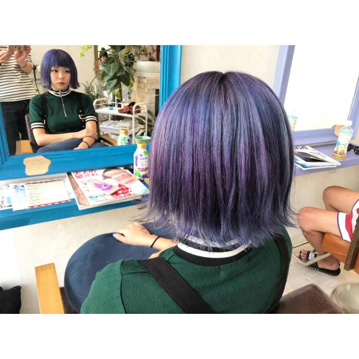 派手髪ハデ髪ブルーバイオレット Liberty リバティ のヘアスタイル 美容院 美容室を予約するなら楽天ビューティ 派手髪ハデ髪ブルーバイオレット Liberty リバティ のヘアスタイル 美容院 美容室を予約するなら楽天ビューティ
