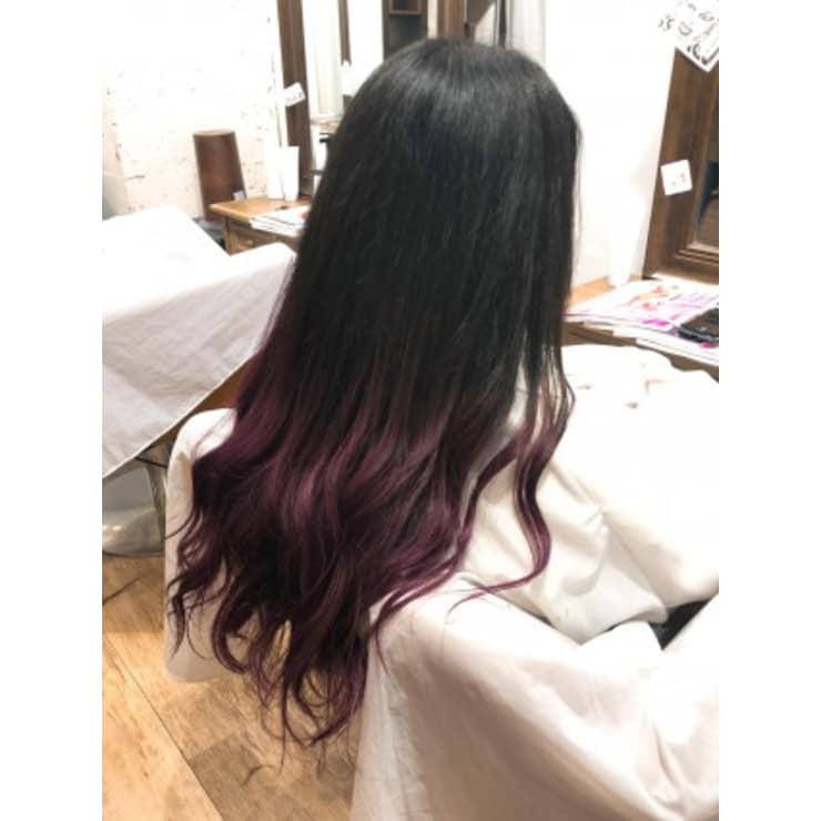 秋カラー ぶどう色グラデーション R Evolut Hair 松戸店 レボルトヘアー マツドテン のヘアスタイル 美容院 美容室を予約するなら楽天ビューティ