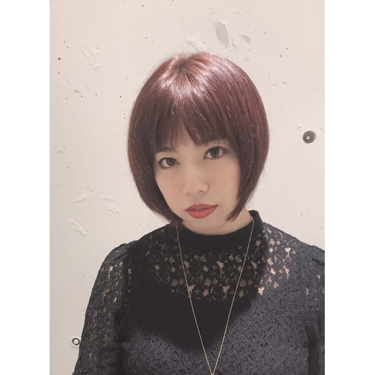 赤髪クラシカルショートボブ Hair Make Opsis オプシス のヘアスタイル 美容院 美容室を予約するなら楽天ビューティ