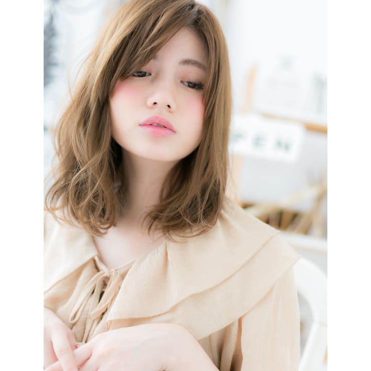 アシンメトリーくせ毛風セミディ Mod S Hair 上尾 モッズヘア 上尾西口店 モッズヘア アゲオニシグチテン のヘアスタイル 美容院 美容室を予約するなら楽天ビューティ