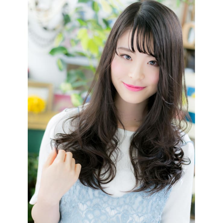 黒髪 くせ毛風 ロングスイート Cover Hair Bliss 川口東口駅前店 カバーヘアブリス カワグチヒガシグチエキマエテン のヘアスタイル 美容院 美容室を予約するなら楽天ビューティ