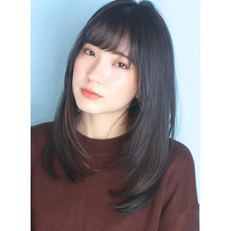 黒髪 暗髪 大人のソフトなレイヤーストレート Beautrium Ginza ビュートリアム のヘアスタイル 美容院 美容室を予約するなら楽天ビューティ