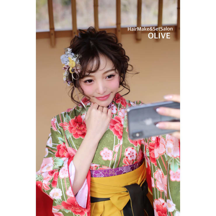 ヘアセット 着付け ヘアセット メイク 着付け専門 オリーブ 心斎橋 なんば ヘアセット メイク レンタル オリーブ シンサイバシ ナンバ の ヘアスタイル 美容院 美容室を予約するなら楽天ビューティ