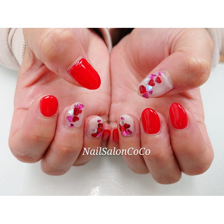 ハートネイル Nail Salon Coco ココ のネイルデザイン ネイル まつげサロンを予約するなら楽天ビューティ