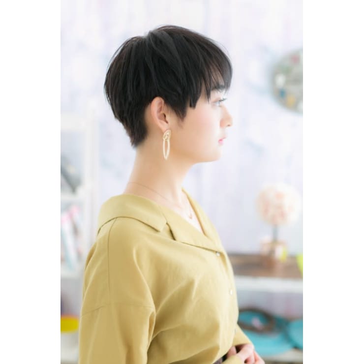クールフェミニンな表情 黒髪ベリーショート Miq 赤羽店 ミック のヘアスタイル 美容院 美容室を予約するなら楽天ビューティ