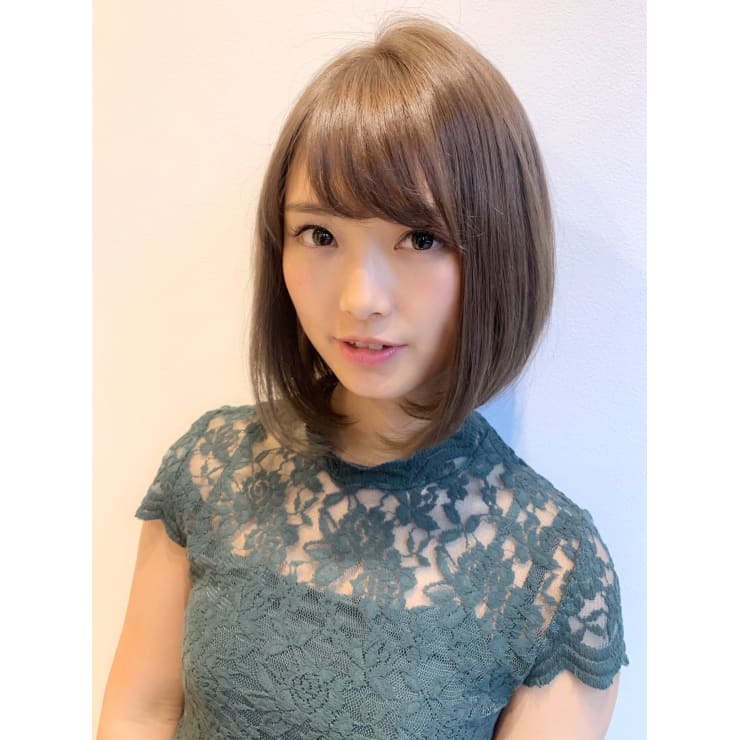 Euphoria 大人可愛い小顔前下がりボブ 山村 Euphoria Shibuya Grande 渋谷 ユーフォリア シブヤ グランデ のヘアスタイル 美容院 美容室を予約するなら楽天ビューティ